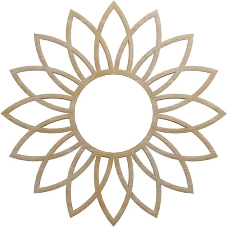 Ekena Millwork Daisy Wood Fretwork Pierced Ceiling Medallion, Birch, 18"OD x 6 1/4"ID x 3/8"T CMWP18X18X0375DABI